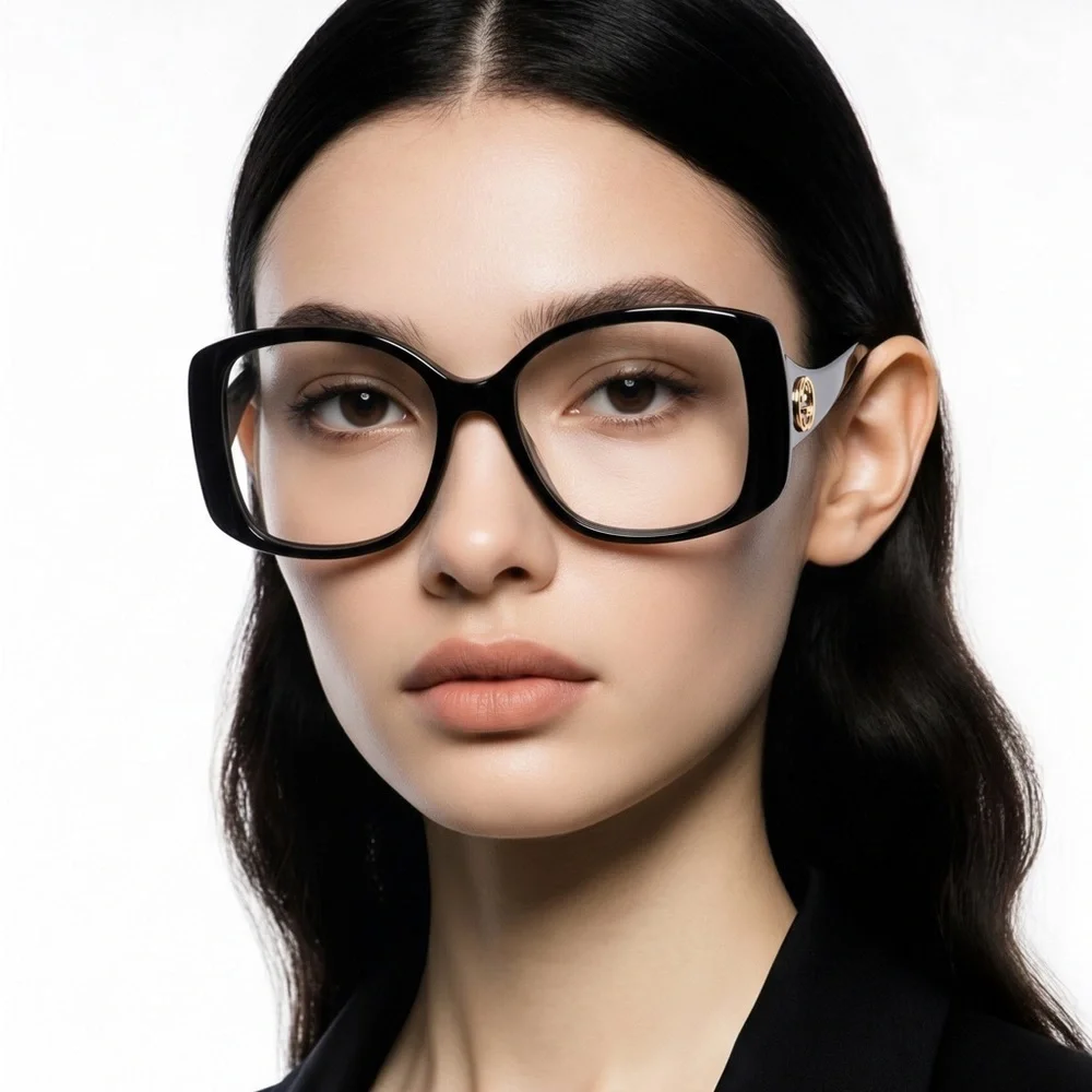 New Authentic Gucci GG1236o Black Women's Glasses - Picture 1 of 13
